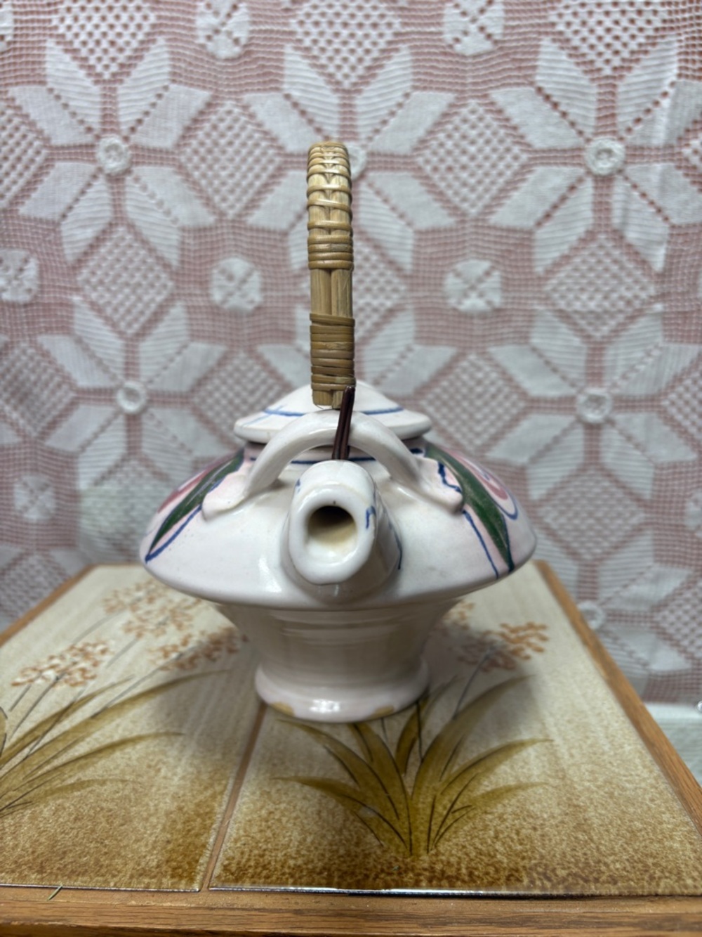 Goldie Sherman Studio Pottery Teapot Majolica Style Canada - Picture 8 of 14